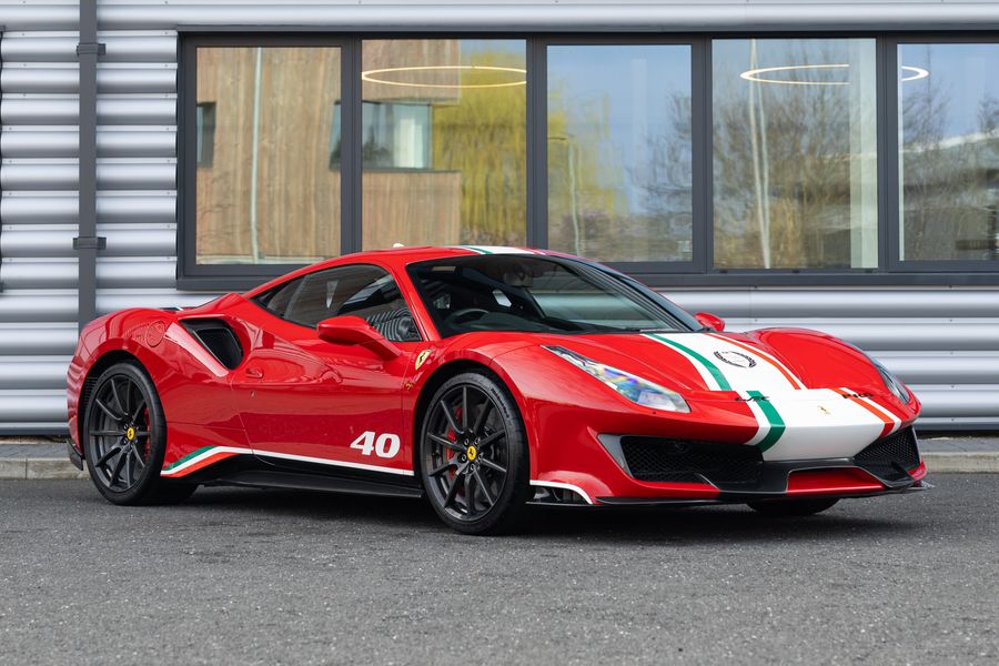 2020 Ferrari 488 Pista Piloti car for sale on website designed and built by racecar